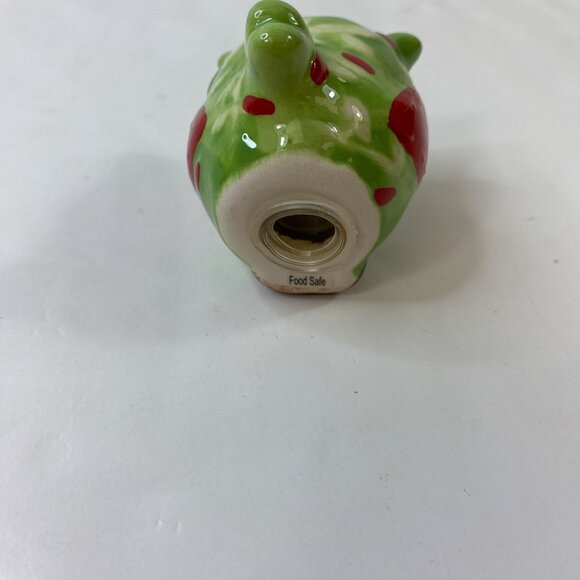 TII Collections Ceramic Red Green Speckled Owl Salt & Pepper Shaker Set - Picture 5 of 10